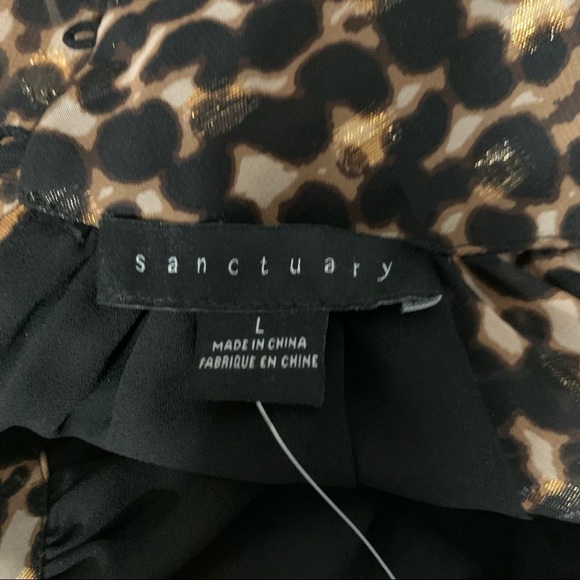 Sanctuary New Heights Metallic Animal Print Blouse - Picture 10 of 10